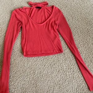 Top shop crop long sleeve top